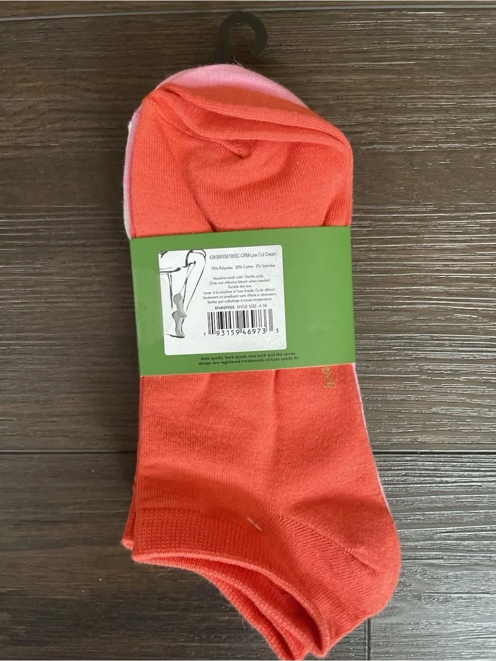 NEW kate spade Floral and solid Low-Cut Socks 3 pack novelty ankle socks
